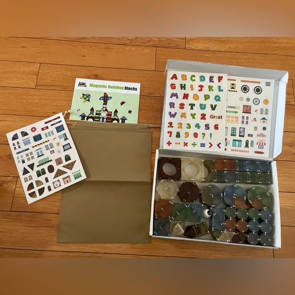 iPlay, iLearn Kids Magnetic Blocks, 62 PCS Magnet Stacking Block Building. NEW - Picture 10 of 11